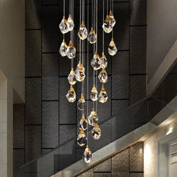 Elegant semiflush mount chandelier with shimmering crystal shade, blending modern aesthetics and timeless charm. Ideal for living rooms and dining areas, this sophisticated fixture features energy-efficient LED lighting for brilliant illumination and long-lasting quality.